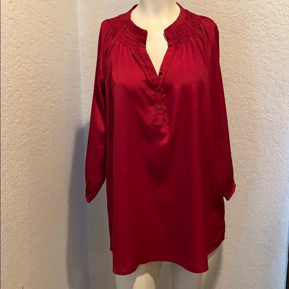 Renee C. Red Wine Blouse